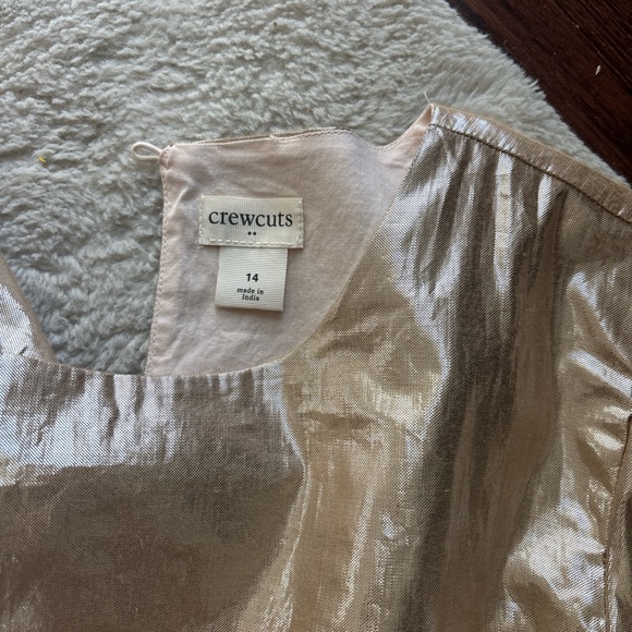 Crewcuts Metallic Gold Dress - 14 - Picture 2 of 8